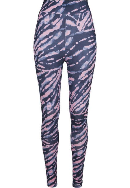 Urban Classics Tie Dye ženske tajice s visokim strukom, ružičaste