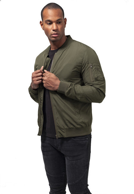 Urban Classics Light Bomber jakna, maslinasto zelena