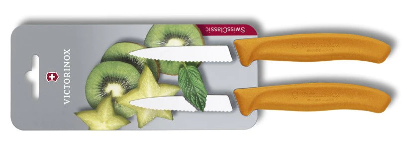 Victorinox Swiss Classic 2-dijelni set noževa s nazubljenom oštricom, narančast