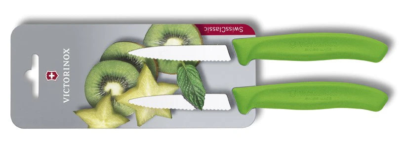 Victorinox Swiss Classic 2-dijelni set noževa s nazubljenom oštricom, zeleni