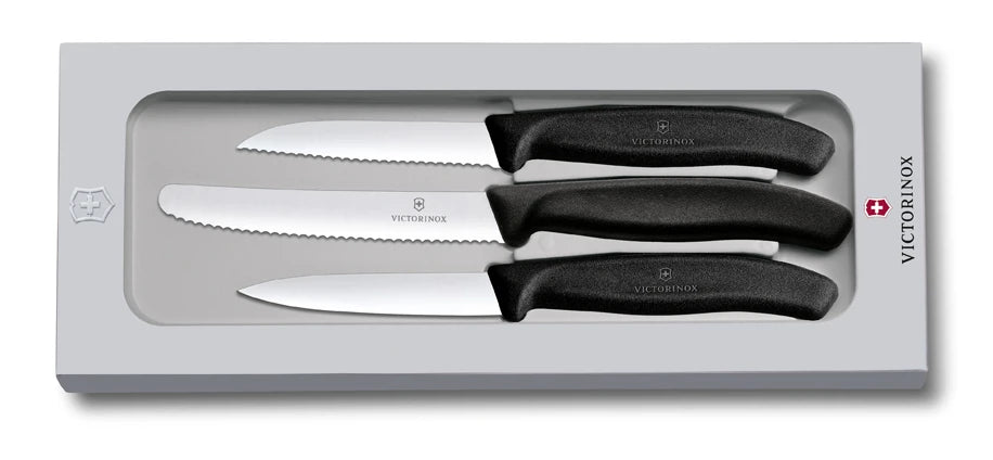 Victorinox Swiss Classic 3-dijelni set noževa, crni