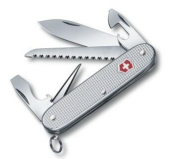 Victorinox Farmer Alox multifunkcionalni nož 93 mm, narebrena ručka, srebrni, 9 funkcija