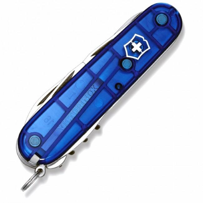 Victorinox Huntsman džepni nož 91mm, transparentan plav