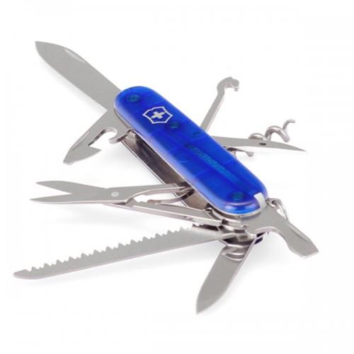 Victorinox Huntsman džepni nož 91mm, transparentan plav
