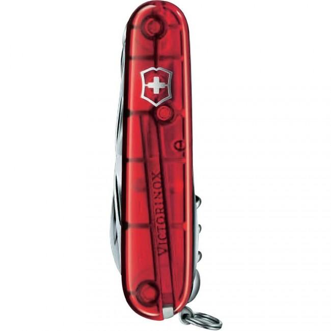 Victorinox Huntsman džepni nož 91mm, transparentan, crveni