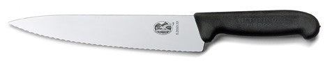Victorinox kuharski nož Fibrox nazubljena oštrica, crni