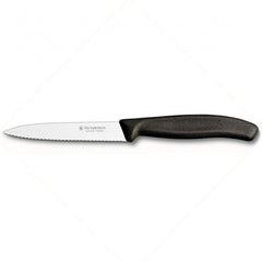Victorinox univerzalni kuhinjski nož, nazubljen crni