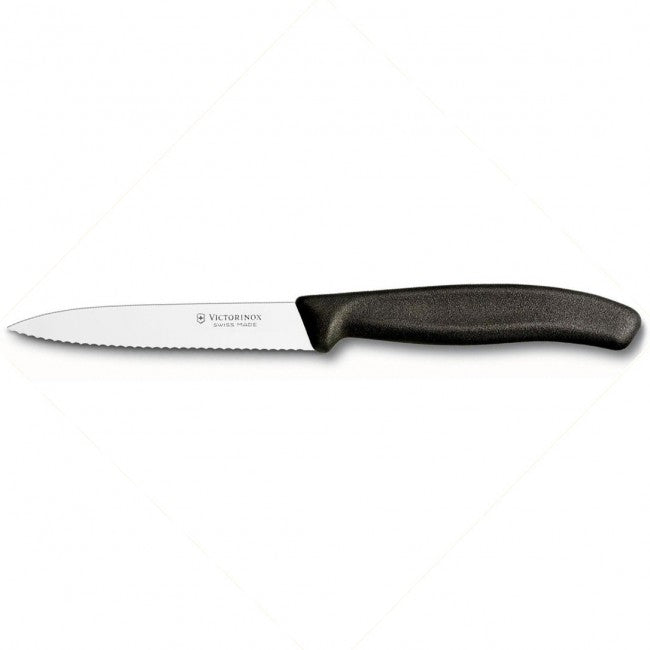 Victorinox univerzalni kuhinjski nož, nazubljen crni