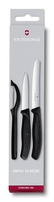 Victorinox set 2 noževa i guljača, crni