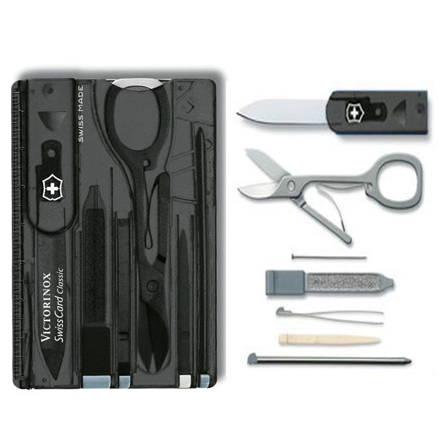 Victorinox SwissCard multifunkcionalna kartica 10u1, crna