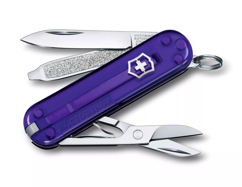 Victorinox Classic SD džepni nož Transparent, ljubičasti