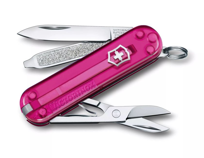 Victorinox Classic SD džepni nož Transparent, ružičasti