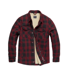 Vintage Industries Craft heavyweight sherpa jakna, crvena karirana