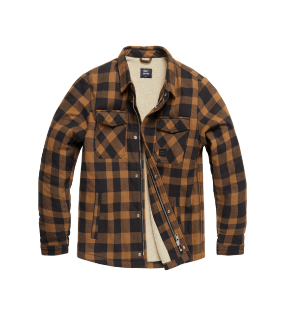 Vintage Industries Craft heavyweight sherpa jakna, žuta karirana