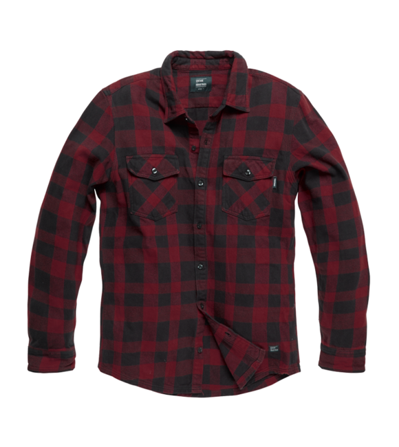 Vintage Industries Globe heavyweight flanelska košulja, crvena karirana