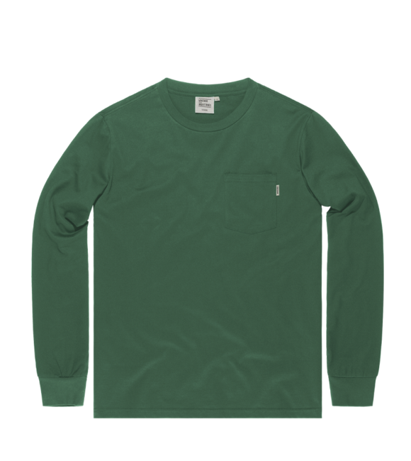 Vintage Industries Grant majica s dugim rukavom pocket, jarko zelena