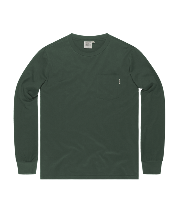 Vintage Industries Grant pocket majica s dugim rukavom, sivozelena