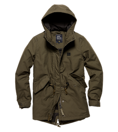 Vintage Industries Indy ženska ladies parka jakna, tamno maslinasto zelena