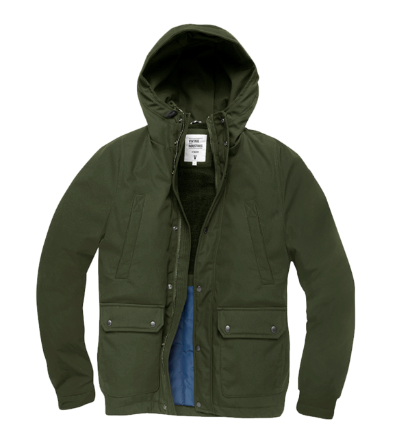 Vintage Industries Ledger muška parka jakna, maslinasto zelena