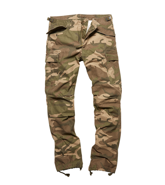 Vintage Industries M65 heavy satin hlače, Woodland