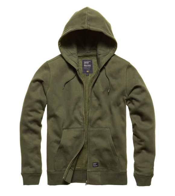 Vintage Industries Redstone pulover s kapuljačom, bright olive