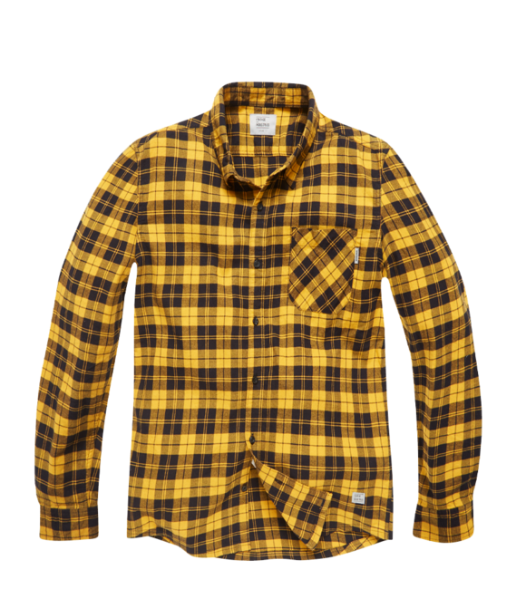 Vintage Industries Riley flanelska košulja, žuta karirana