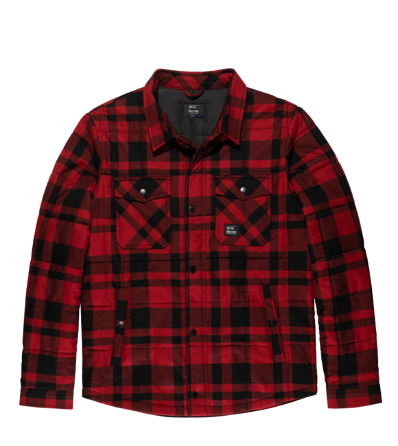 Vintage Industries Square+ flanelska košuljasta jakna, crvena karirana