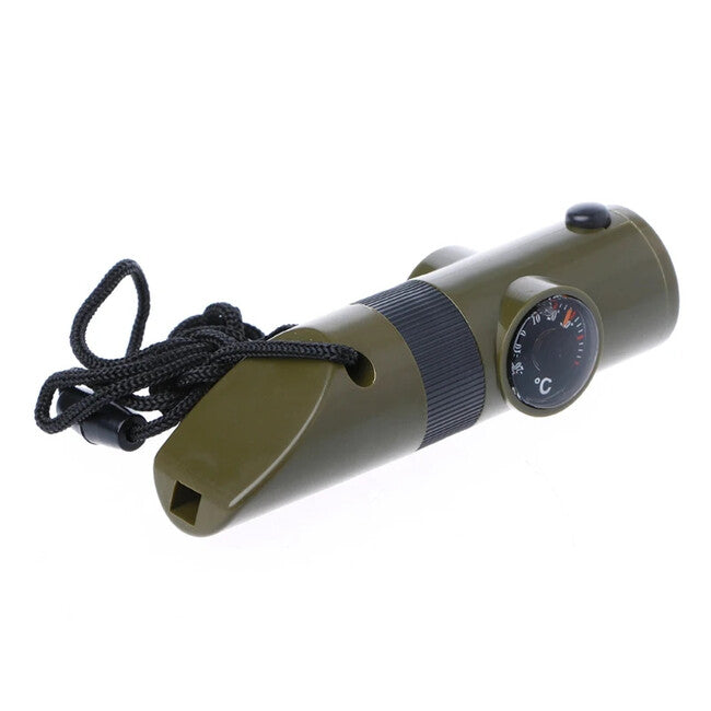 WARAGOD Echo multifunkcionalna hitna pištaljka 7u1, Army green