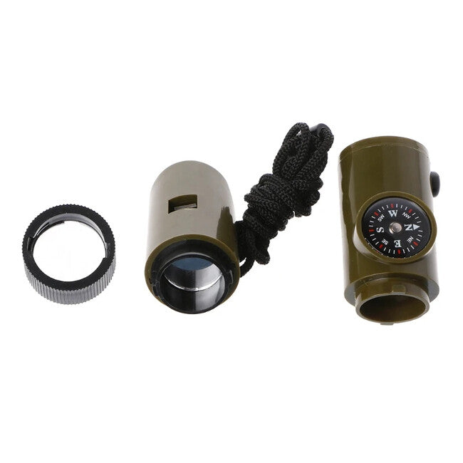 WARAGOD Echo multifunkcionalna hitna pištaljka 7u1, Army green