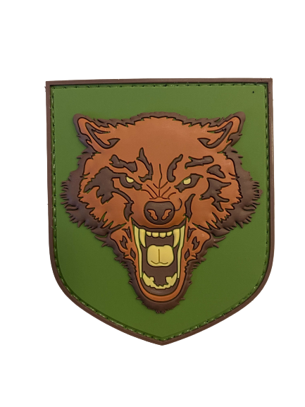 WARAGOD 3D Wolf PVC našivak, šaren