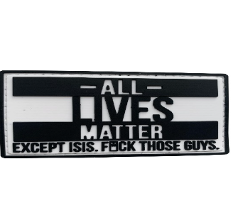 WARAGOD All lives matter PVC našivak