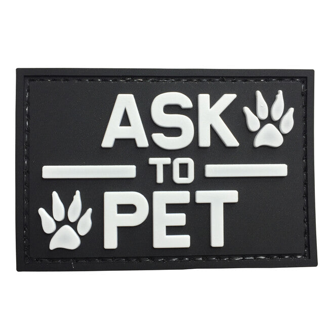 WARAGOD Ask to pet PVC našivak, crni