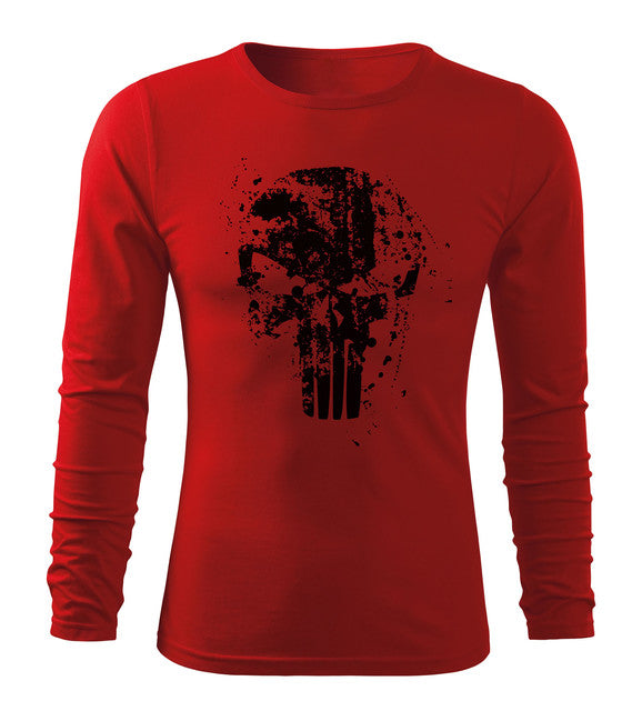 DRAGOWA Fit-T Frank The Punisher majica s dugim rukavom 160 g/m², crvena