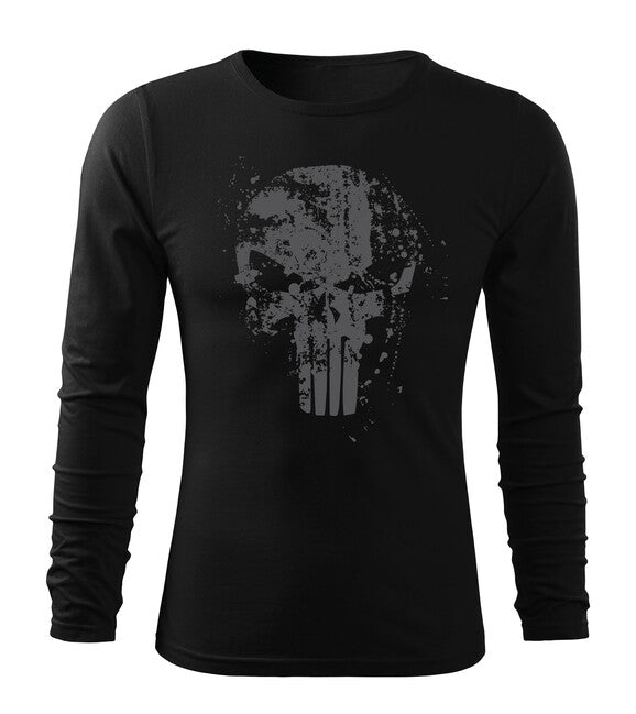 DRAGOWA Fit-T Frank The Punisher majica s dugim rukavom 160 g/m², crna