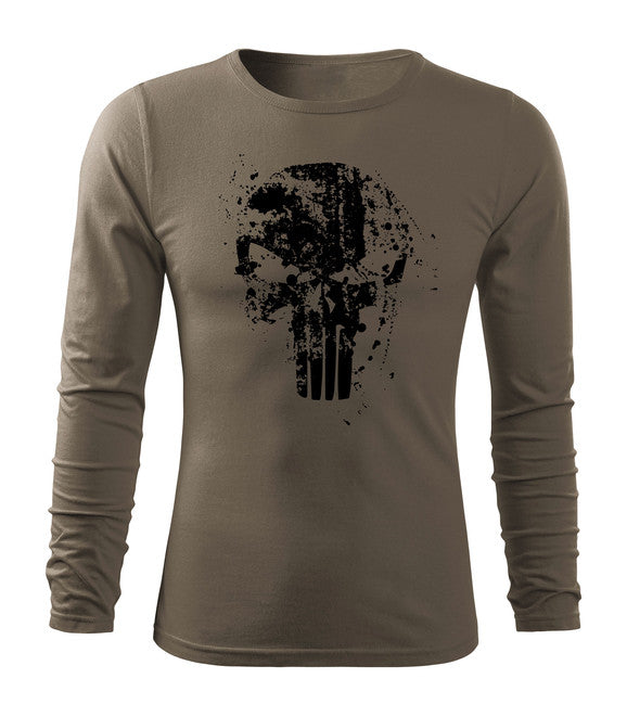 DRAGOWA Fit-T Frank The Punisher majica s dugim rukavom 160 g/m², maslinasto zelena