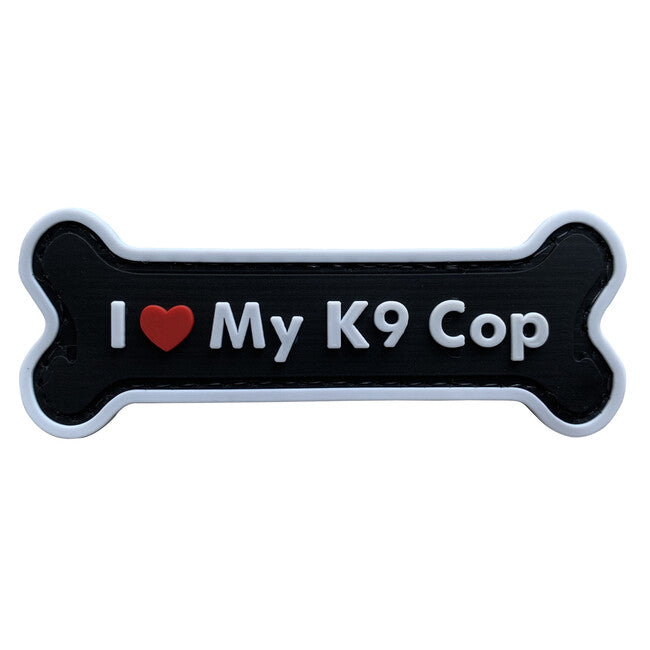 WARAGOD I love my K9 Cop našivak PVC, crni