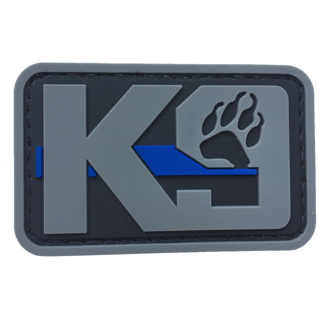 WARAGOD K9 Paw PVC našivak, crno-sivi