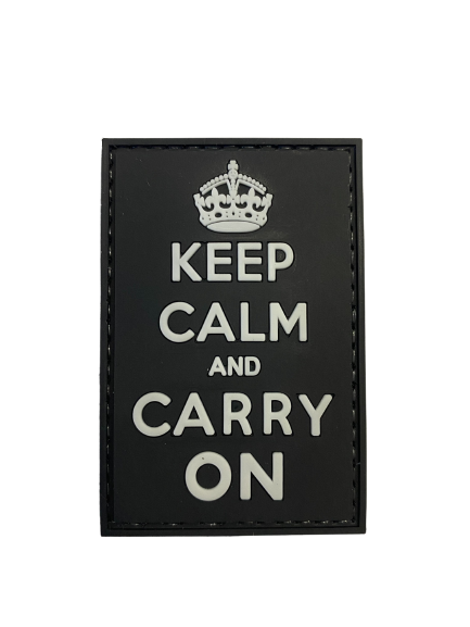 WARAGOD Keep Calm and Carry On PVC našivak