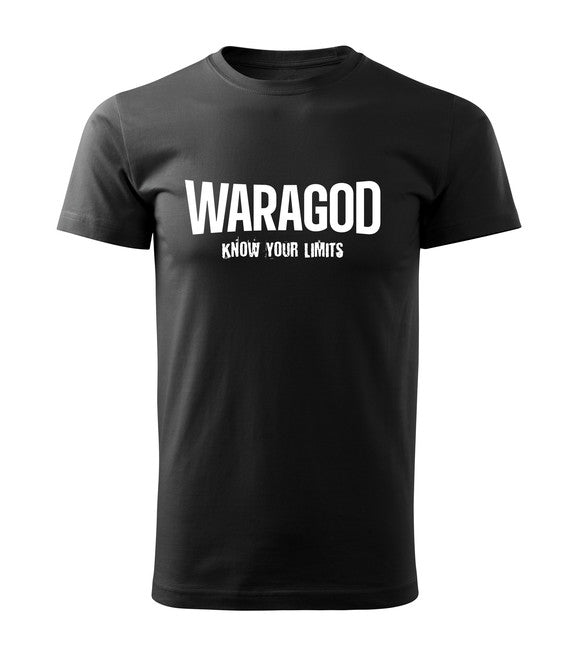 WARAGOD "Know Your Limits" majica kratkih rukava, crna, 160g/m2