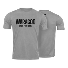 WARAGOD "Know Your Limits" kratka majica, siva 160g/m2