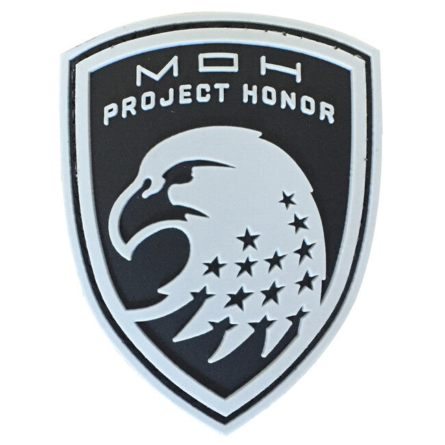 WARAGOD Medal of Honor Eagle PVC našivak, sivi