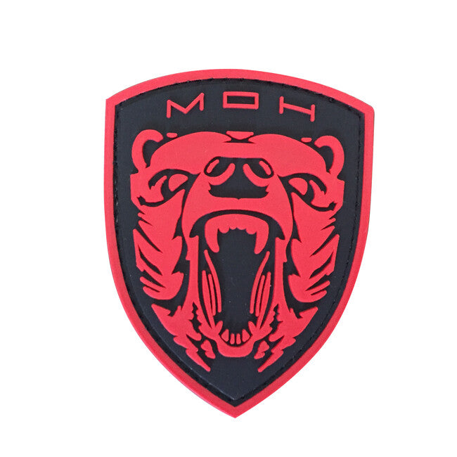 WARAGOD Medal of Honor MOH Grizzly PVC našivak, crveni