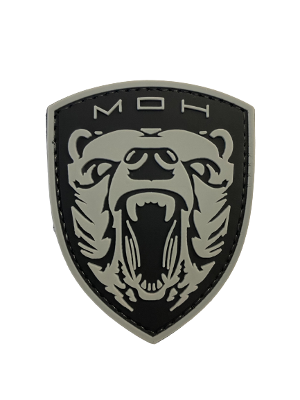WARAGOD Medal of Honor MOH Grizzly PVC našivak, sivi