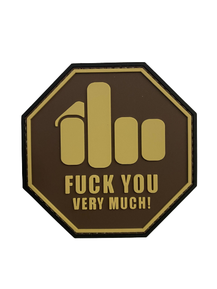 WARAGOD Middle Finger PVC našivak