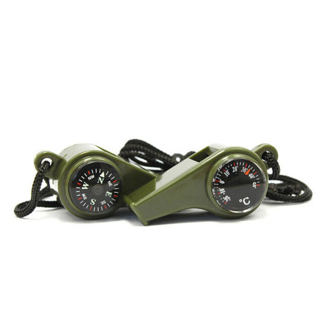 WARAGOD Whisp multifunkcionalna hitna pištaljka 3u1, army green