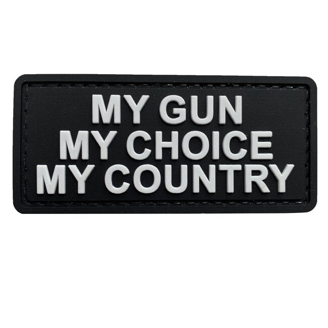 WARAGOD My Gun našivak PVC, crno-bijeli