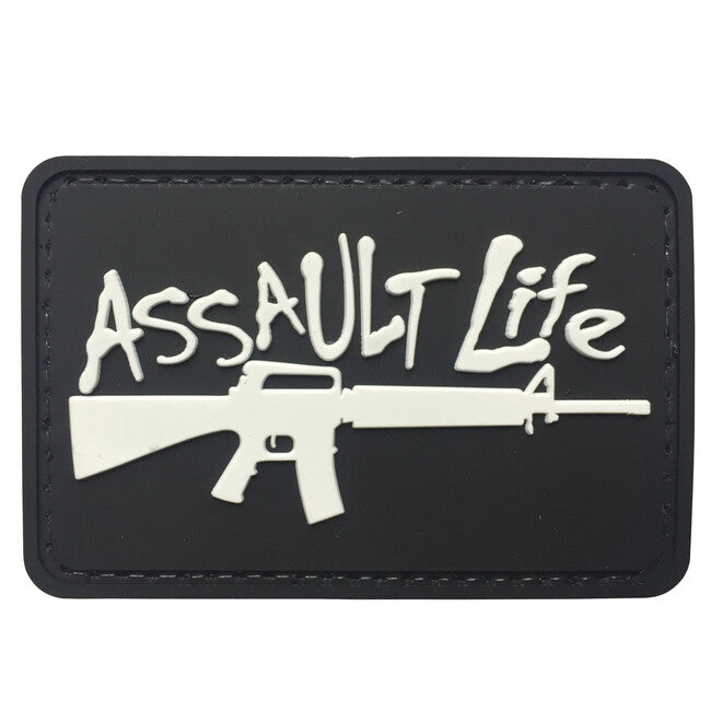 WARAGOD 3D Assault Life našivak crni 7.5x5cm