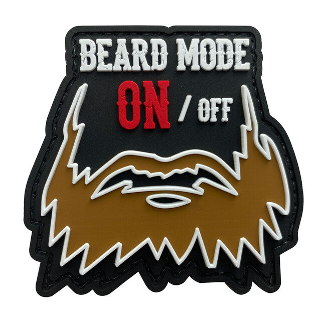 WARAGOD 3D Beard Mode ON/OFF našivak 7.5x7cm