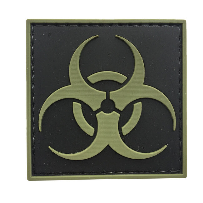 WARAGOD 3D Biohazard Square našivak crni, 5x5cm