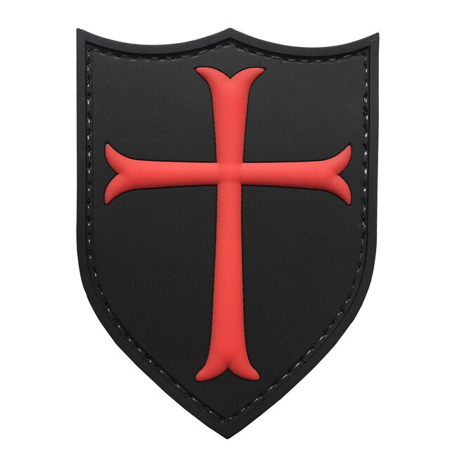 WARAGOD 3D Knights Templar Crusaders Cross našivak 7.5x5.7cm